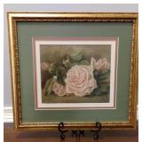 Framed Pastel Peace Rose H. Robinson