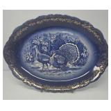 Antique Flow Blue Platter