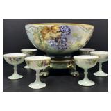 WG & Co Porcelain Punch Bowl with Cups