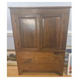 Antique Walnut Cupboard Bottom Storage