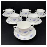 Royal Adderley Blue Chelsea Bullion Cup & Saucer