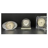 Cut Glass and Crystal Desk Clocks