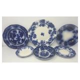 Antique Flow Blow Plates Saucers