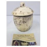 Pottery Signed Pot with Lid