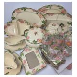Franciscan Rose China Teapot, Bowls, Glasses, More