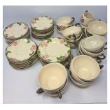 Franciscan Rose Cups, Saucers and Dessert Plates