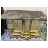 Brass Pedestal Console Table