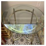 Oval Glass Top Table
