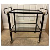 Glass and Metal Bar Cart