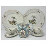 Limoges China and Asian Inspired Pitcher