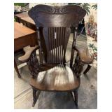 Oak Pressed Back Rocker