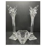 Mikasa Candlestick Holders and Dish