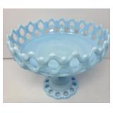Fentin Westmoreland Blue Frosted Glass Lattice