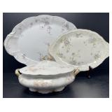 Vintage Platters with Covered Dish