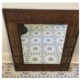 Metal and Wood Mirror