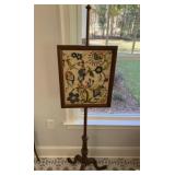 Framed Needlepoint on Stand