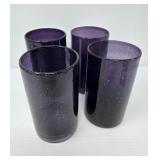 Purple Hand Blown Glasses