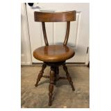 Oak Swivel Piano Stool