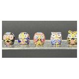 Cloisonnï¿½ Owl Thimbles