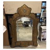 Ornate Lacquer Style Mirror