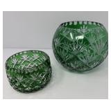 Green Crystal Bowls