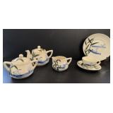 Antique Japanese Miniature Swan Tea Set