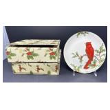 Fitz and Floyd Holly Cardinal Plates