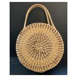 Double Handled Lidded Sweetgrass Basket