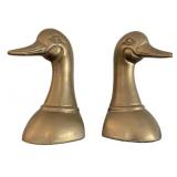 Brass Mallard Bookends