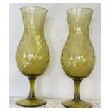 Empoli Verde Optic Glass Vases
