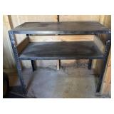 Metal and Wood Shop Shelf Unit