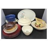 Assortment of Serving Dishes, Bowls, Pitcher