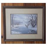 Framed Wildlife Print Mallard Duck Scene