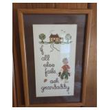 Framed, Handmade Needlework Crossstich