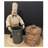 Chef Utensil Crock with Cookie Jar