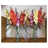 Glass Vases and Faux Floral
