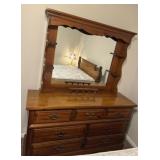 Traditional Style Dresser with Mirror