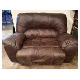 Oversized Leather Style Loveseat