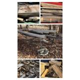 Scrap Wood , Metal, and PVC Pipe