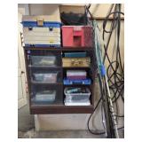 Collection of Fishing Equipment and Cabinet