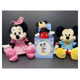 Disney Mickey & Minnie Plush and Music Box