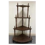 Corner What Not Shelf