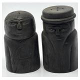 Carved Stone Salt & Pepper Shakers