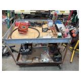 Metal Shop Cart and Tools