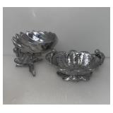 Arthur Court Aluminum Monkey Nut Bowls
