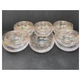 Czech Gold Gilt Etched Glass Bowls