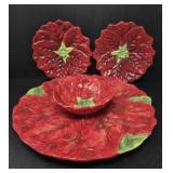 Poinsettia Serving Plates