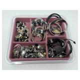 Black and Silver Colored Fashion Jewelry