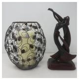 Metal Candle Holder and Statue