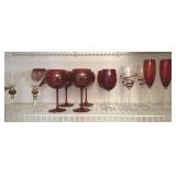 Red Stemware
